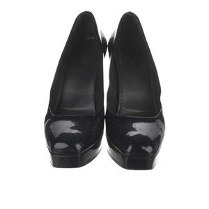 Gucci Black Patent Leather Square Toe Platform Heels